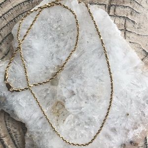 Vintage 14K Yellow Gold Rope Necklace